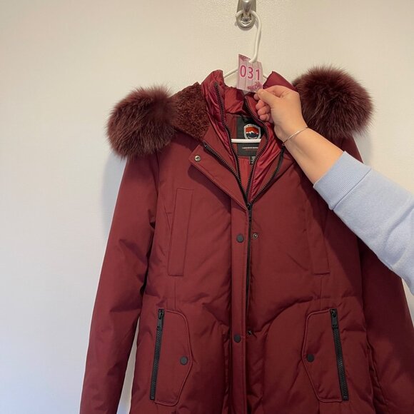 NWOT 1 Madison Expedition Heritage Collection Parka Coat Faux Fur Hood Sz M Down - Picture 8 of 8
